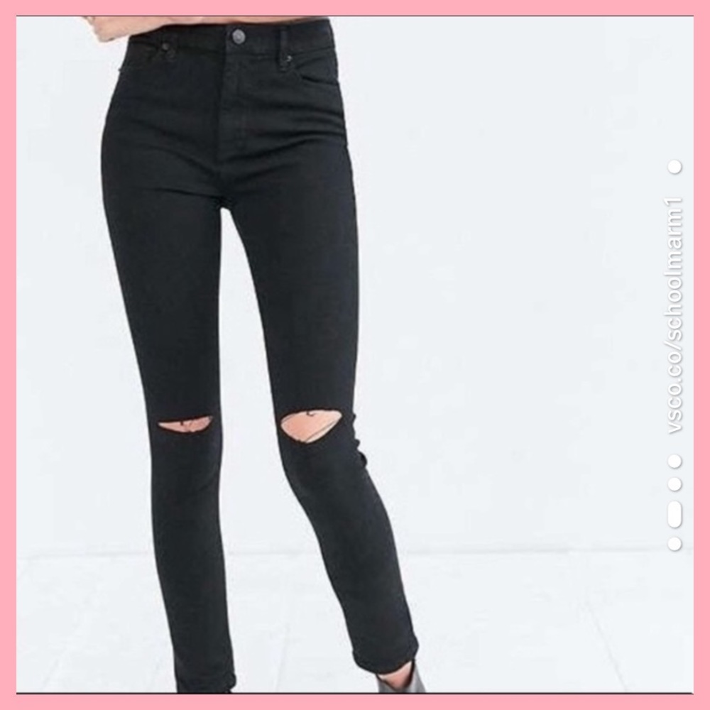 Banana Republic Black Skinny Jeans Sz 26